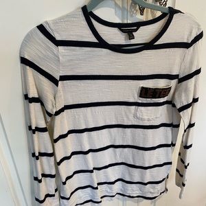 Gently used Banana Republic cotton stripe top, size small